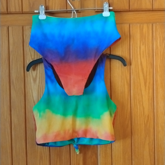 EUC Zaful Rainbow Tie Dye Bikini Set - Picture 2 of 8